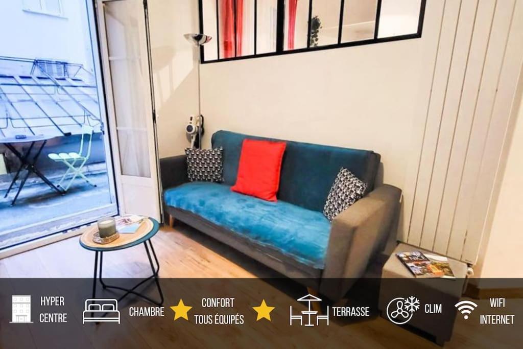 Studio T1 Centre - Ideal Couple & Amis - Confort - Wifi - Calme - Climatisation - Coin Terrasse Appartamento Nizza